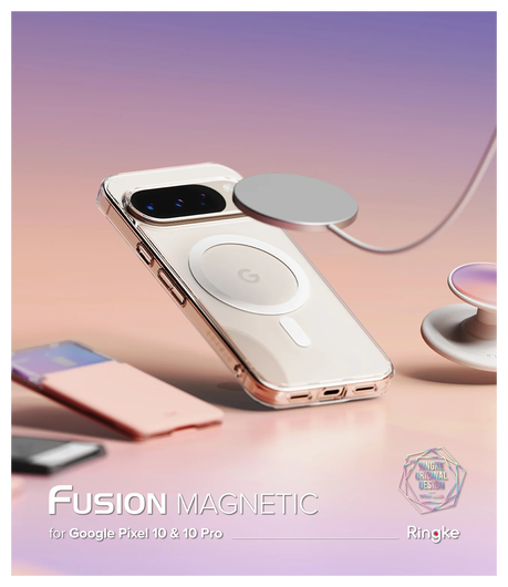 Ringke Fusion Magnetic Google Pixel 10 / 10 Pro Hoesje MagSafe Transparant afbeelding 5