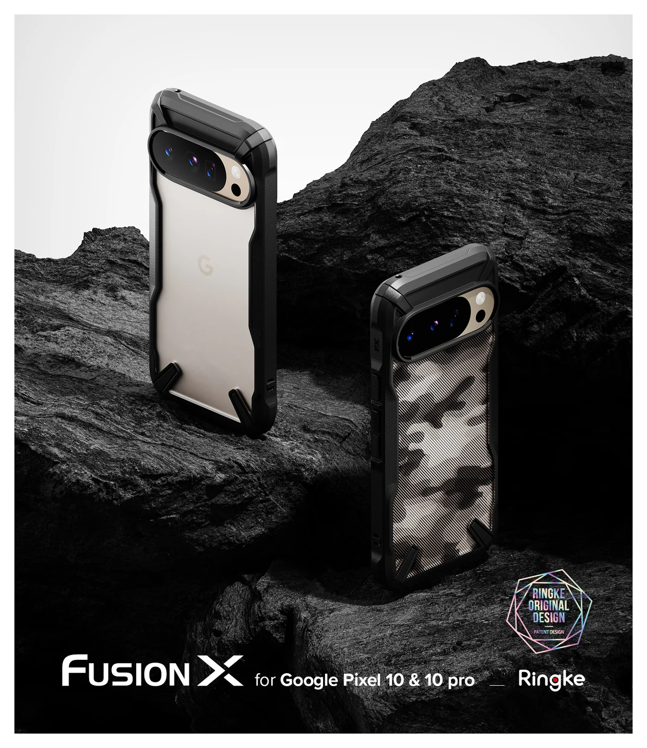 Ringke Fusion X Google Pixel 10 / 10 Pro Hoesje Back Cover Zwart afbeelding 4