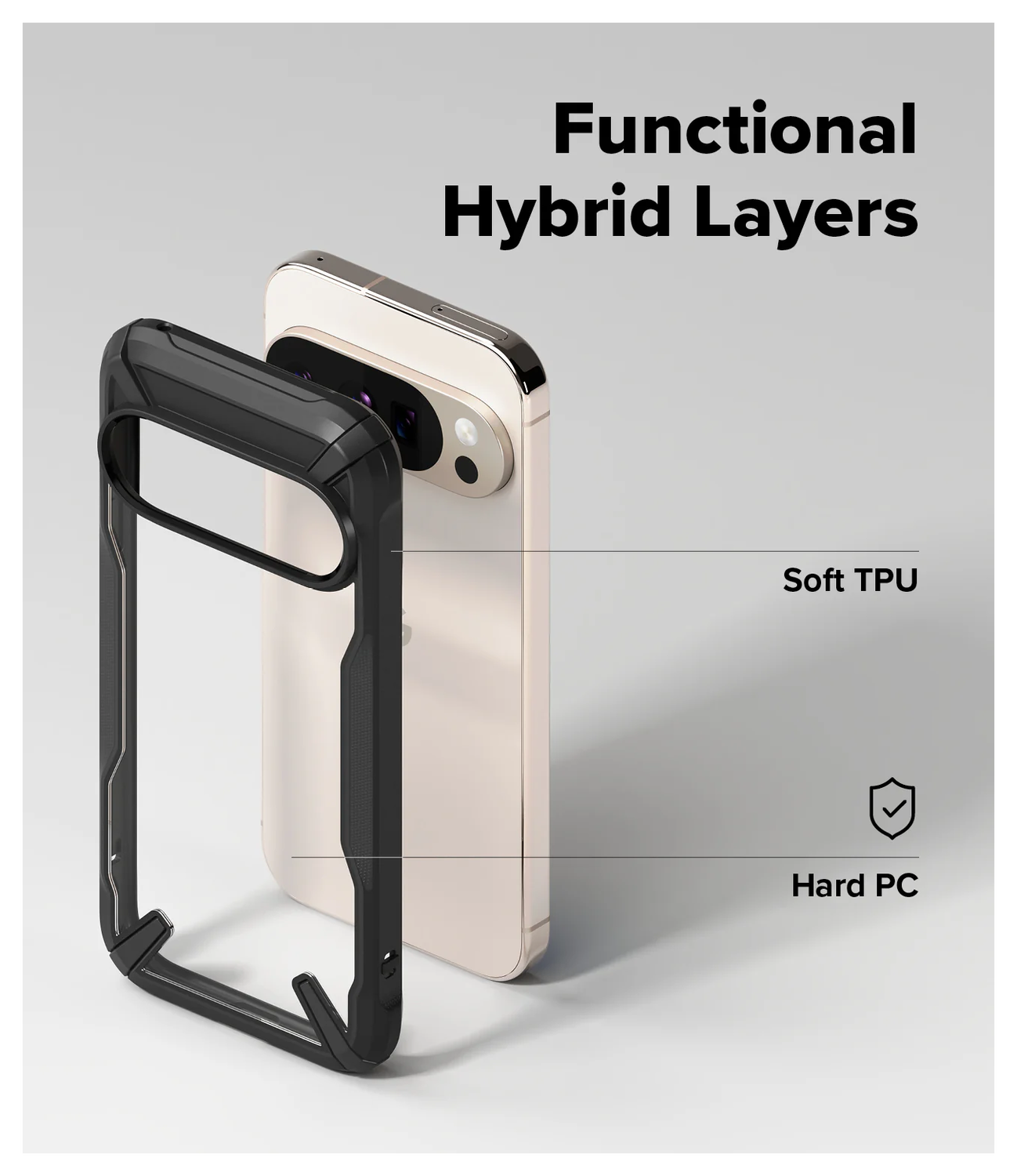 Ringke Fusion X Google Pixel 10 / 10 Pro Hoesje Back Cover Zwart afbeelding 9