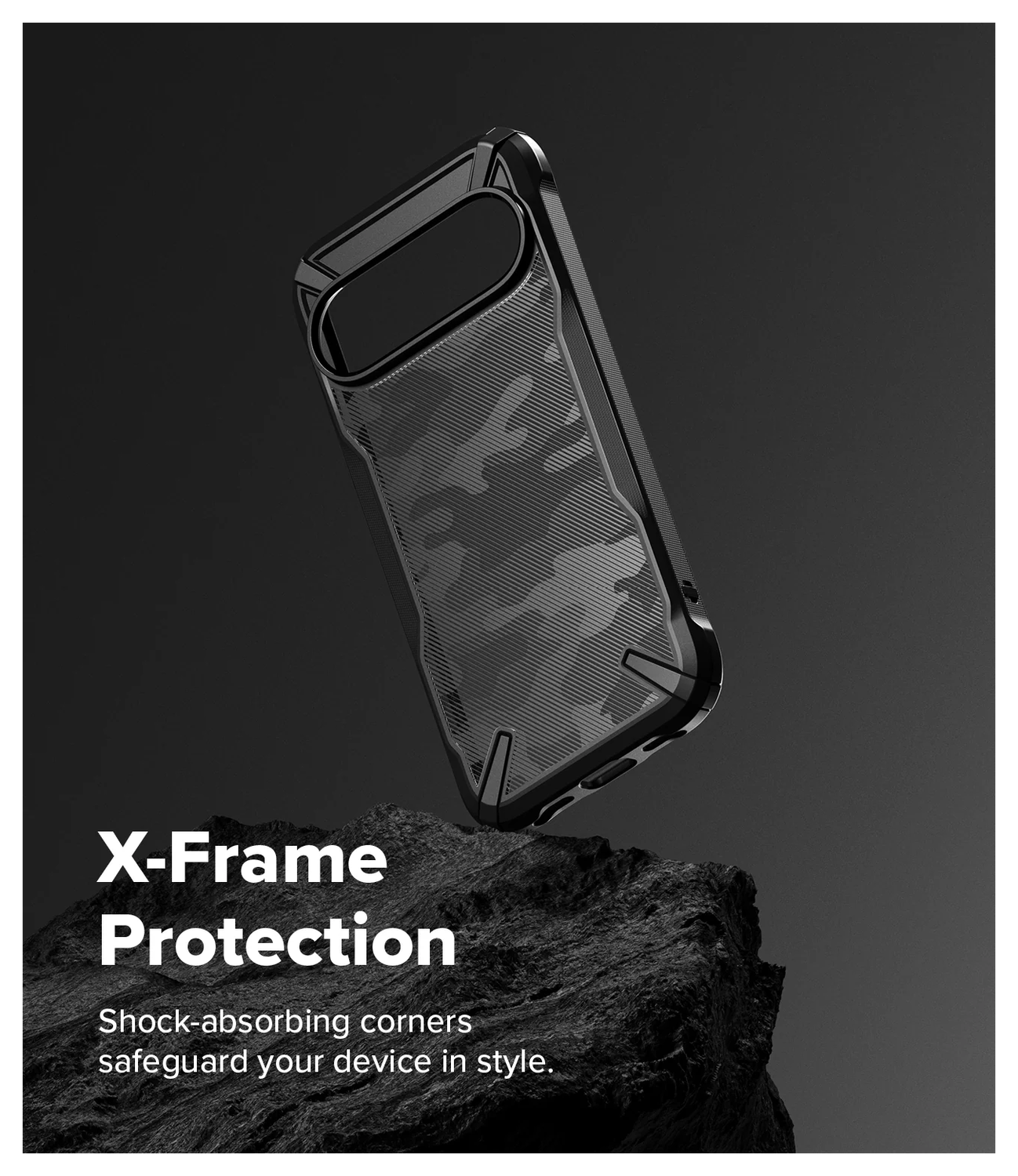 Ringke Fusion X Google Pixel 10 / 10 Pro Hoesje Back Cover Camo Zwart afbeelding 5