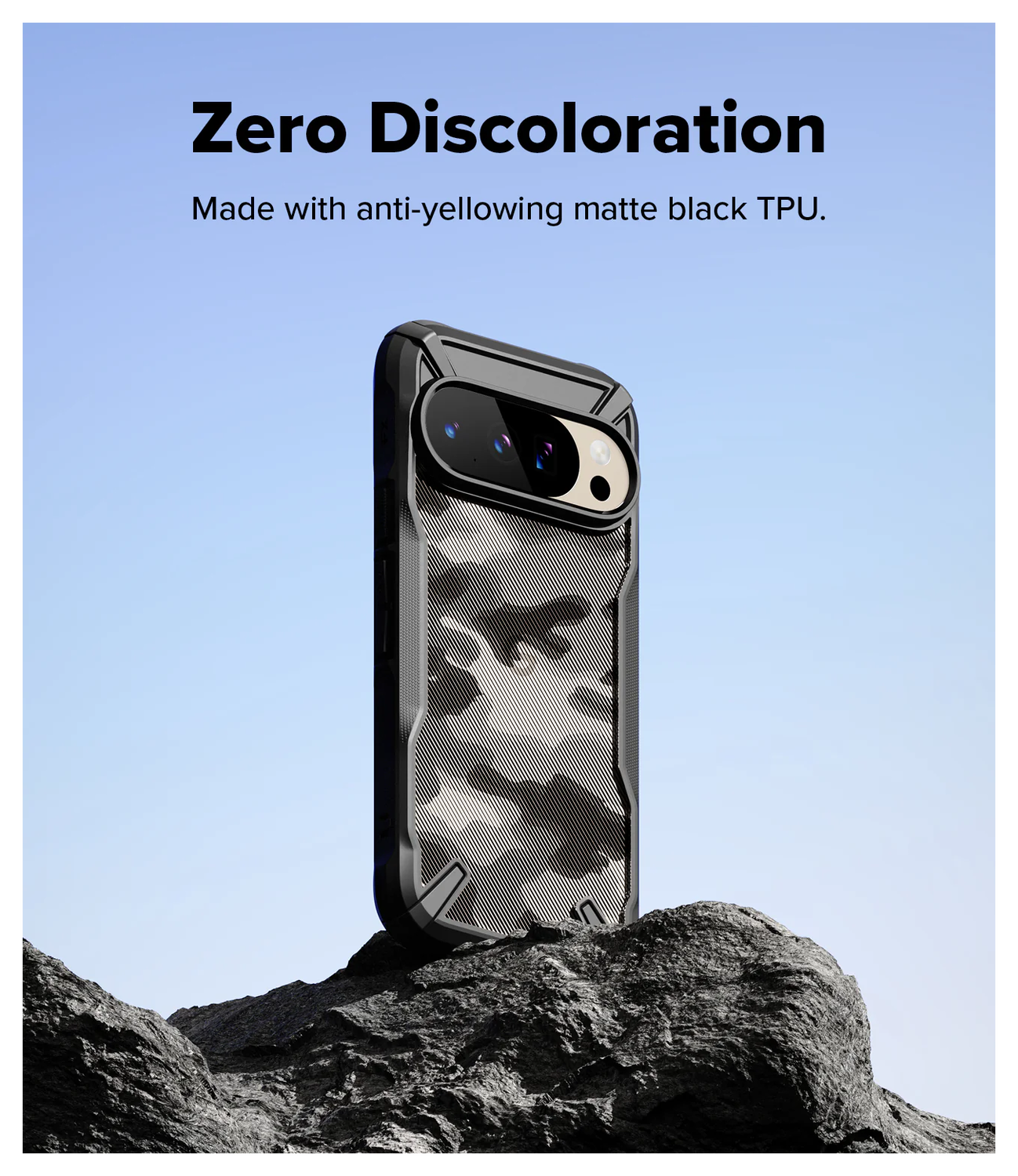 Ringke Fusion X Google Pixel 10 / 10 Pro Hoesje Back Cover Camo Zwart afbeelding 6