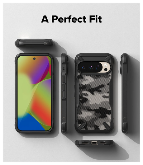Ringke Fusion X Google Pixel 10 / 10 Pro Hoesje Back Cover Camo Zwart afbeelding 2
