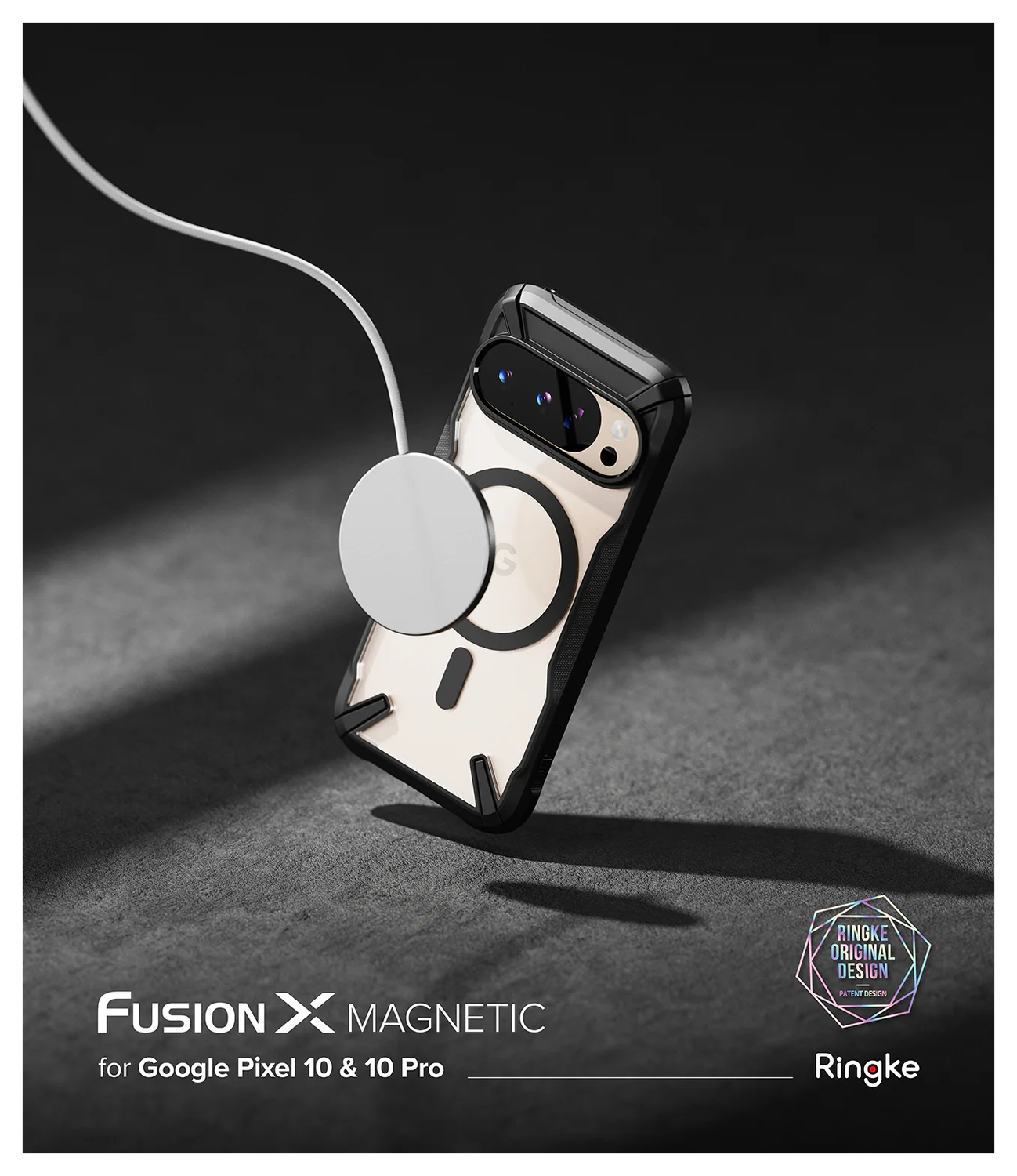 Ringke Fusion X Magnetic Google Pixel 10 / 10 Pro Hoesje MagSafe Zwart afbeelding 5