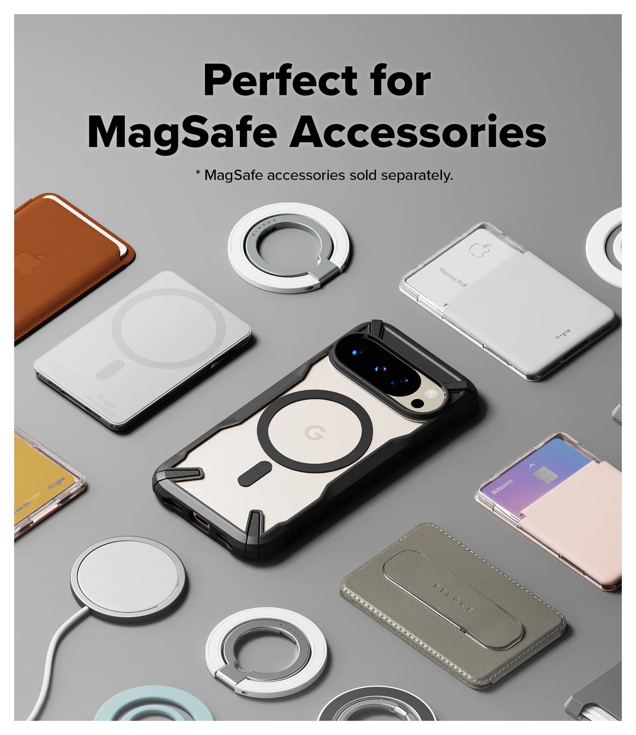 Ringke Fusion X Magnetic Google Pixel 10 / 10 Pro Hoesje MagSafe Zwart afbeelding 8