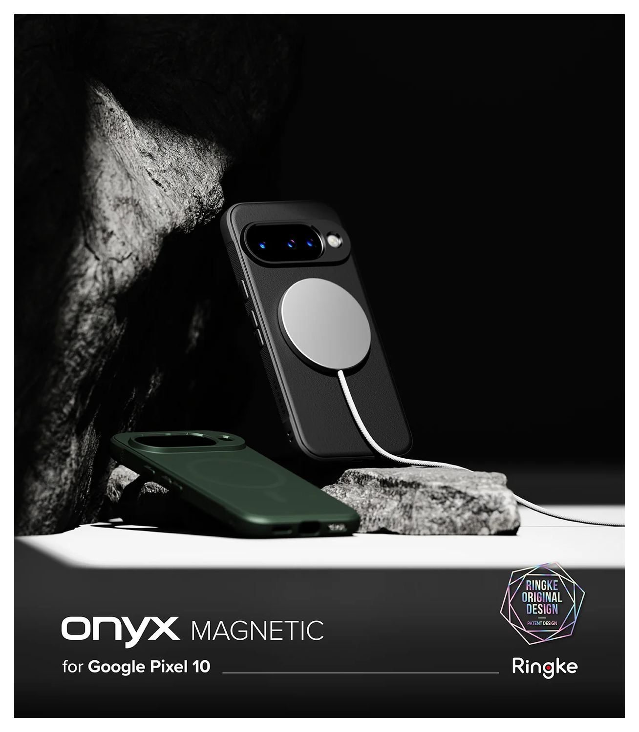 Ringke Onyx Magnetic Google Pixel 10 Hoesje MagSafe Zwart afbeelding 6