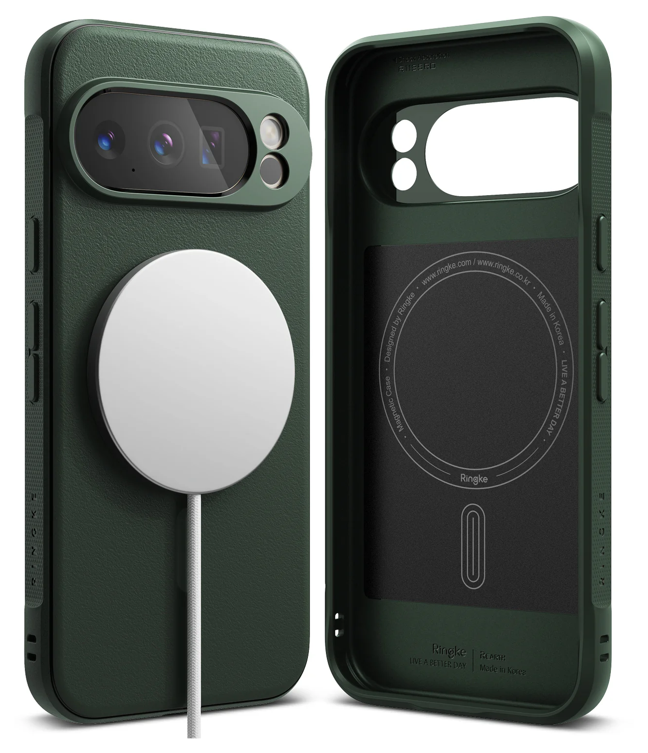 Ringke Onyx Magnetic Google Pixel 10 Pro Hoesje MagSafe Groen afbeelding 1