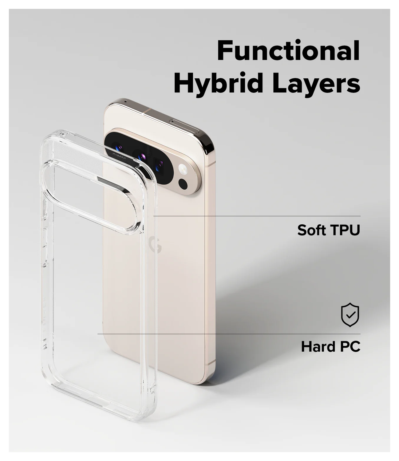 Ringke Fusion Google Pixel 10 Pro XL Hoesje Back Cover Transparant afbeelding 3