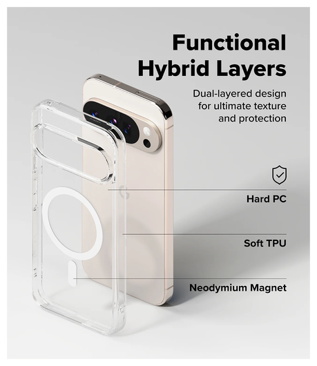 Ringke Fusion Magnetic Google Pixel 10 Pro XL Hoesje MagSafe Transparant afbeelding 4
