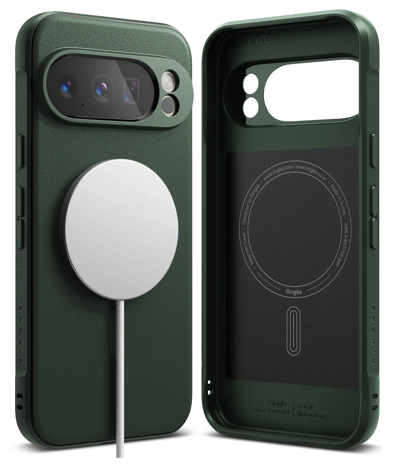 Ringke Onyx Magnetic Google Pixel 10 Pro XL Hoesje MagSafe Groen afbeelding 1