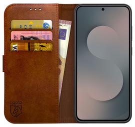 Rosso Element Samsung Galaxy S25 FE Hoesje Book Case Wallet Bruin