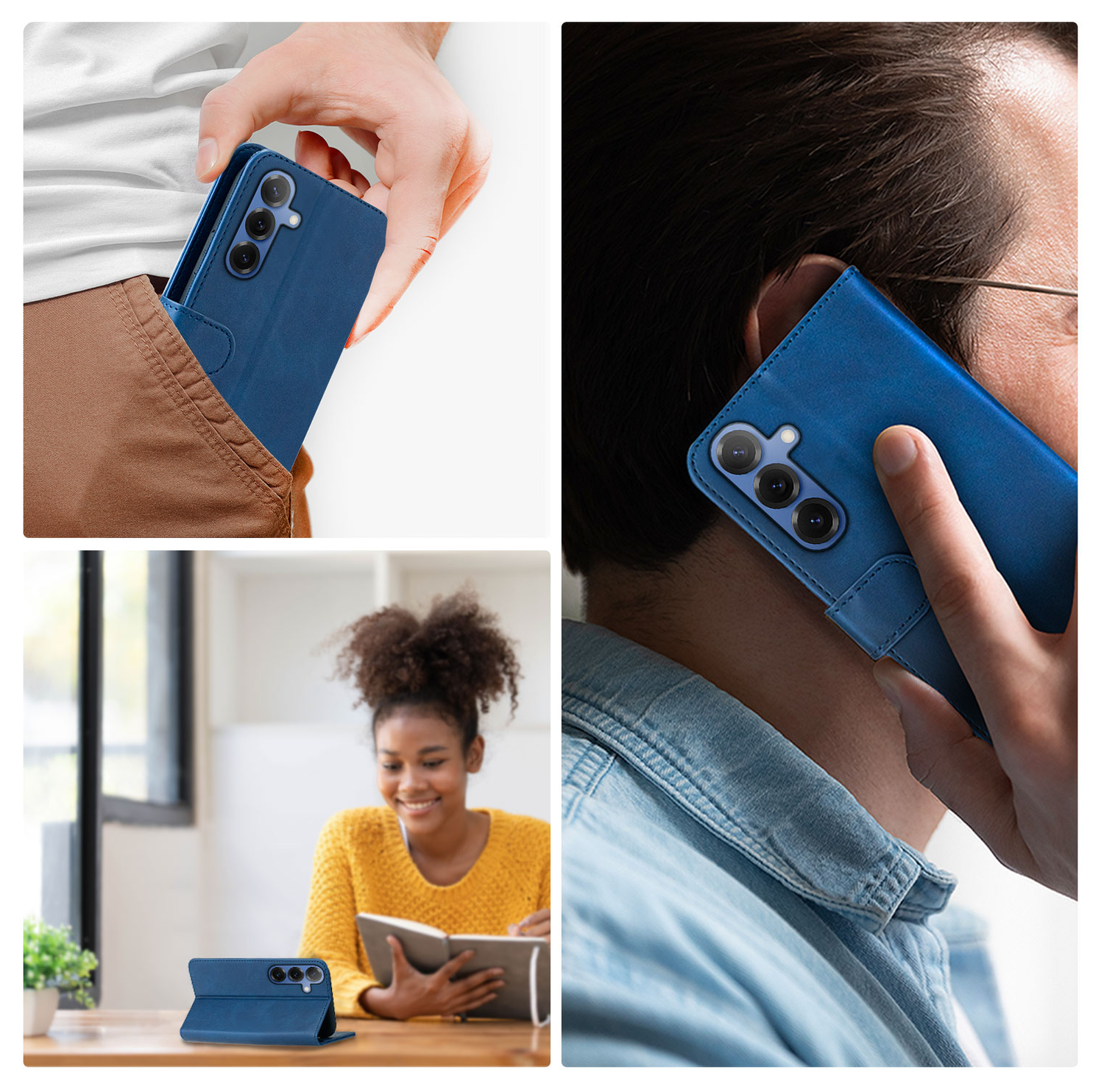 Rosso Element Samsung Galaxy S25 FE Hoesje Book Case Wallet Blauw afbeelding 5