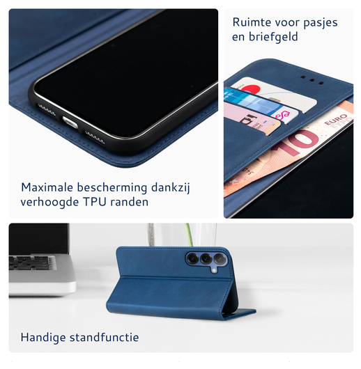 Rosso Element Samsung Galaxy S25 FE Hoesje Book Case Wallet Blauw afbeelding 3