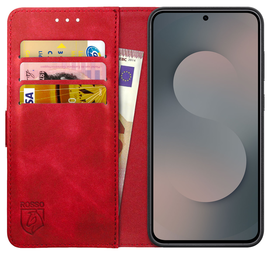 Rosso Element Samsung Galaxy S25 FE Hoesje Book Case Wallet Rood