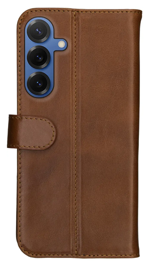 Rosso Deluxe Samsung Galaxy S25 FE Hoesje Echt Leer Book Case Bruin afbeelding 10