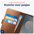Rosso Deluxe Samsung Galaxy S25 FE Hoesje Echt Leer Book Case Bruin afbeelding 8