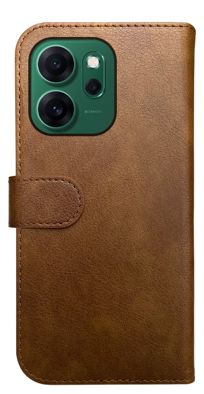Rosso Element Oppo Reno 14 F Hoesje Book Case Wallet Bruin afbeelding 2