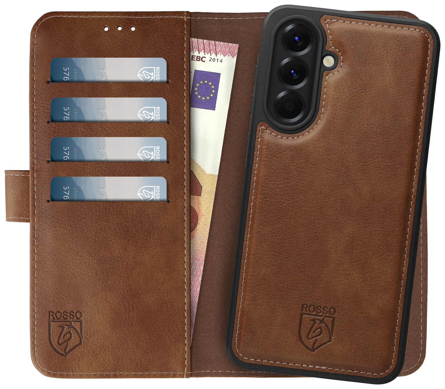 Rosso Element Uitneembaar 2-in-1 Samsung Galaxy S25 FE Hoesje Bruin afbeelding 1