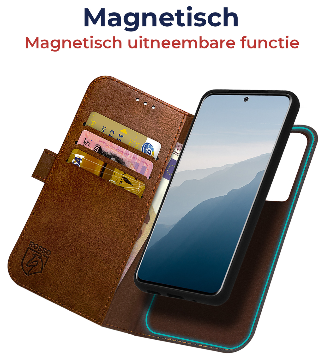 Rosso Element Uitneembaar 2-in-1 Samsung Galaxy S25 FE Hoesje Bruin afbeelding 4