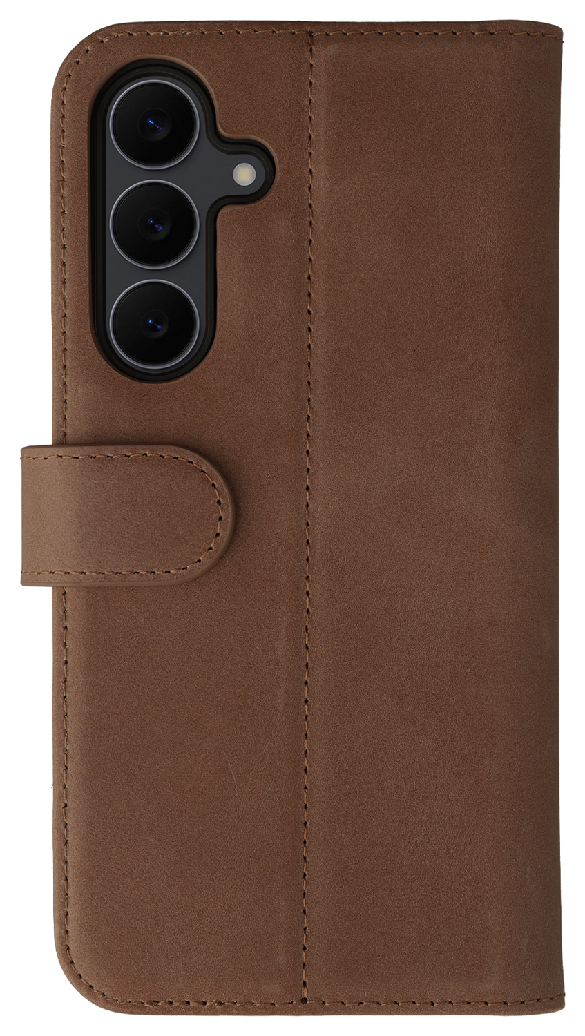 Rosso Elite Samsung S25 FE Hoesje met MagSafe Book Case Echt Leer Bruin afbeelding 6