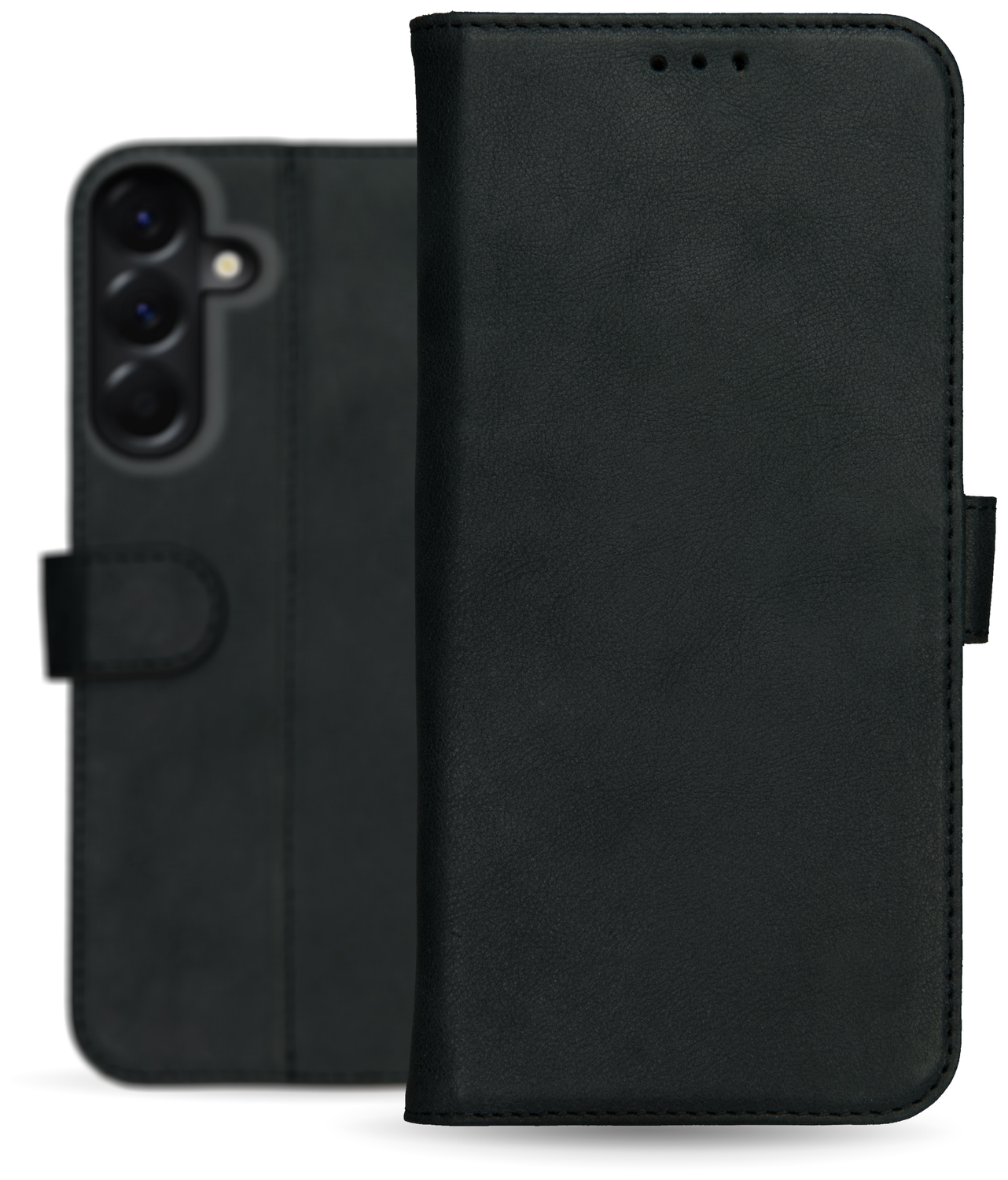 Rosso Deluxe Samsung Galaxy A17 Hoesje Echt Leer Book Case Zwart afbeelding 12