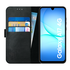 Rosso Deluxe Samsung Galaxy A17 Hoesje Echt Leer Book Case Zwart