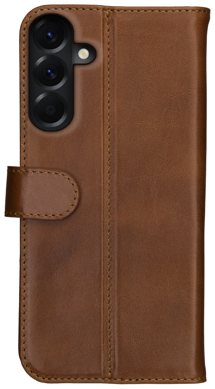 Rosso Deluxe Samsung Galaxy A17 Hoesje Echt Leer Book Case Bruin afbeelding 10