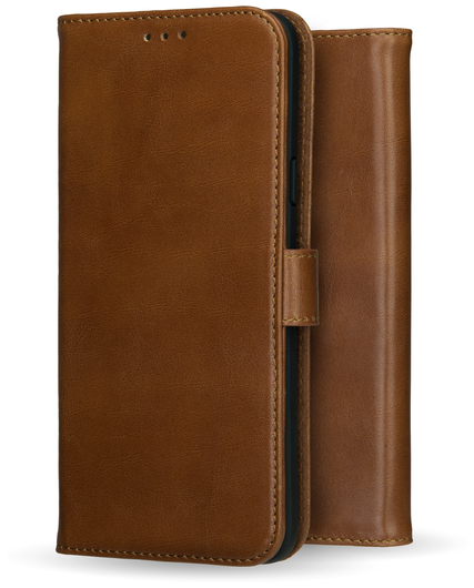 Rosso Deluxe Samsung Galaxy A17 Hoesje Echt Leer Book Case Bruin afbeelding 11