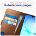 Rosso Deluxe Samsung Galaxy A17 Hoesje Echt Leer Book Case Bruin afbeelding 7