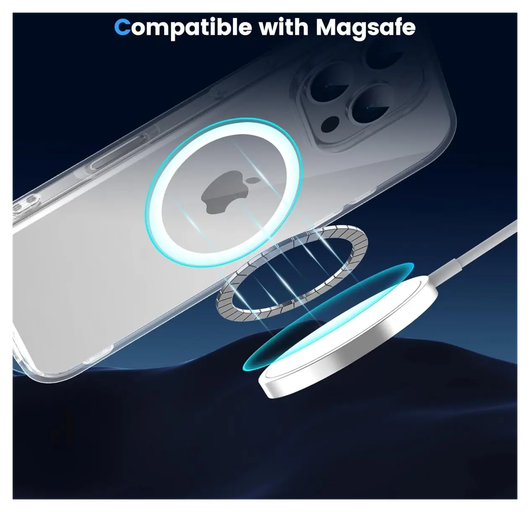 Apple iPhone 16 Pro Max Hoesje Hard Cover met MagSafe Transparant afbeelding 2