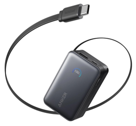 Anker Nano (45W) Powerbank Vaste USB-C Kabel 10.000 mAh Zwart