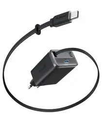 Anker (35W) Nano Oplader met USB-C Poort en Ingebouwde Kabel Zwart afbeelding