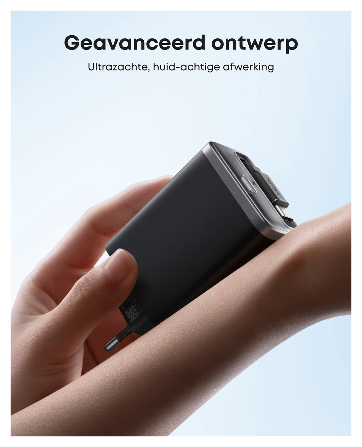 Anker (35W) Nano Oplader met USB-C Poort en Ingebouwde Kabel Zwart afbeelding 5