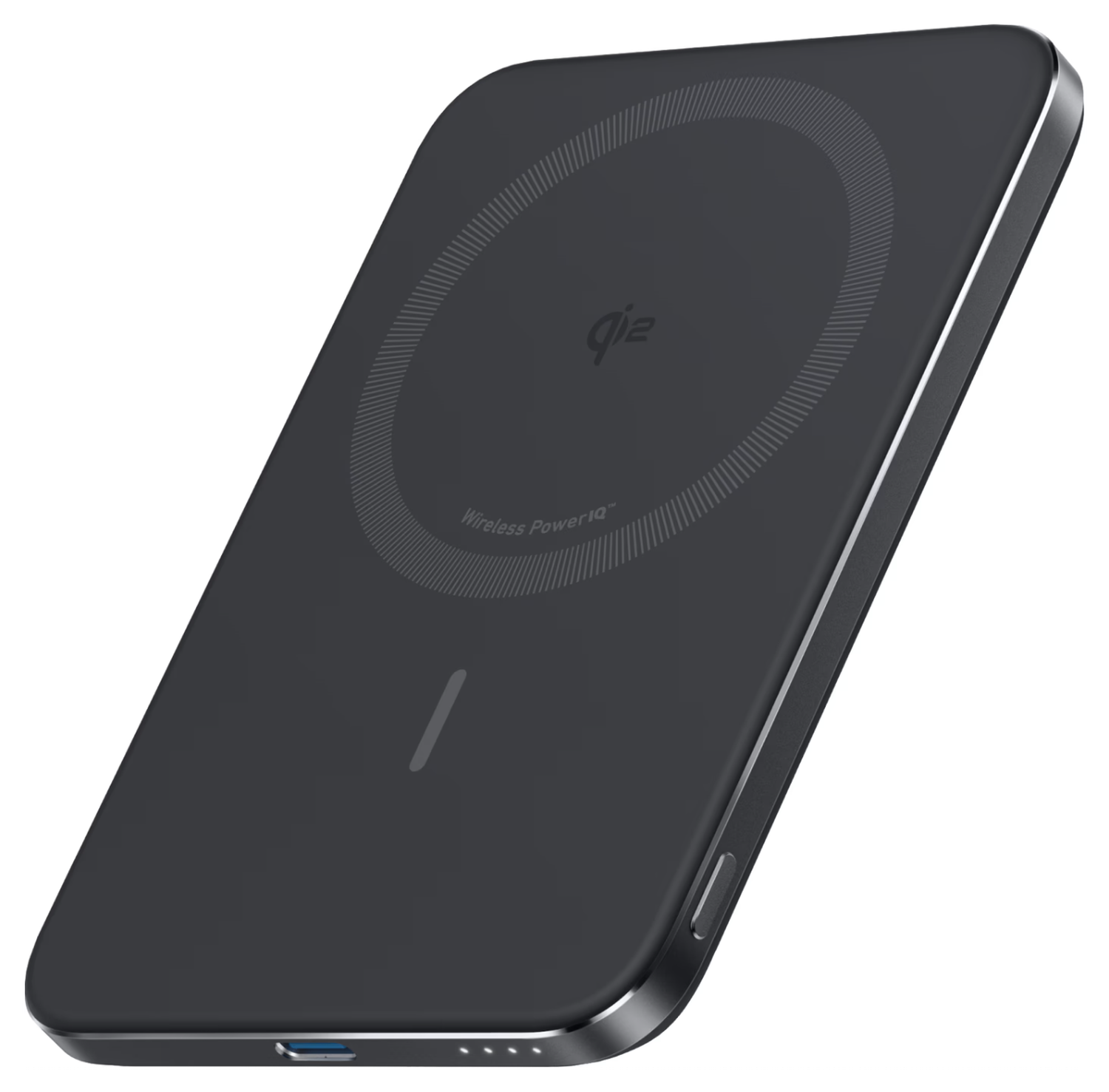 Anker MagGo 15W Slim Qi2 / MagSafe Powerbank met USB-C Poort 5.000mAh Zwart afbeelding 1