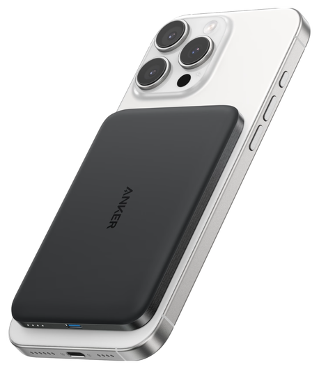 Anker MagGo 15W Slim Qi2 / MagSafe Powerbank met USB-C Poort 5.000mAh Zwart afbeelding 2