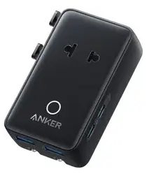 Anker Nano Travel Adapter (20W) Reislader Wereldstekker EU/US/UK/AU Zwart afbeelding