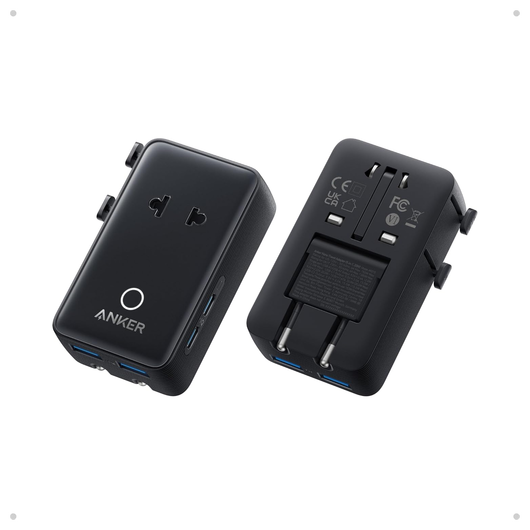 Anker Nano Travel Adapter (20W) Reislader Wereldstekker EU/US/UK/AU Zwart afbeelding 8