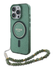 Guess Apple iPhone 16 Pro Max Hoesje MagSafe met Kralen Koord Glitter Groen afbeelding 1
