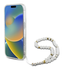 Guess Apple iPhone 16 Hoesje MagSafe Back Cover met Kralen Koord Glitter Clear afbeelding 5