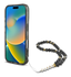Guess Apple iPhone 16 Hoesje MagSafe Back Cover met Kralen Koord Glitter Zwart afbeelding 4