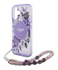 Guess Apple iPhone 16 Hoesje MagSafe Back Cover met Kralen Koord Bloemen Paars afbeelding 5