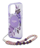 Guess Apple iPhone 16 Pro Hoesje MagSafe met Kralen Koord Bloemen Paars afbeelding 5