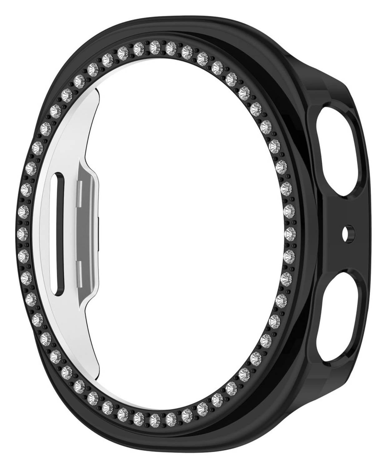 Samsung Galaxy Watch 8 44MM Hoesje - Hard Plastic - Diamant Zwart afbeelding 2