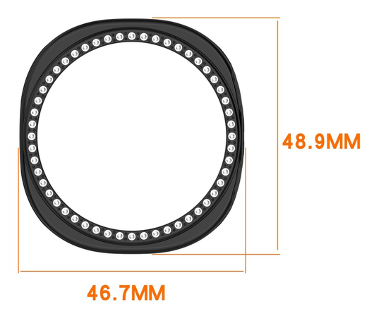 Samsung Galaxy Watch 8 44MM Hoesje - Hard Plastic - Diamant Zwart afbeelding 4