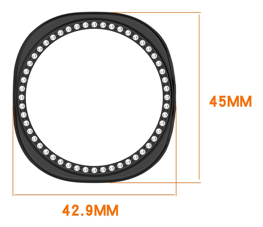 Samsung Galaxy Watch 8 40MM Hoesje - Hard Plastic - Diamant Zwart afbeelding 4