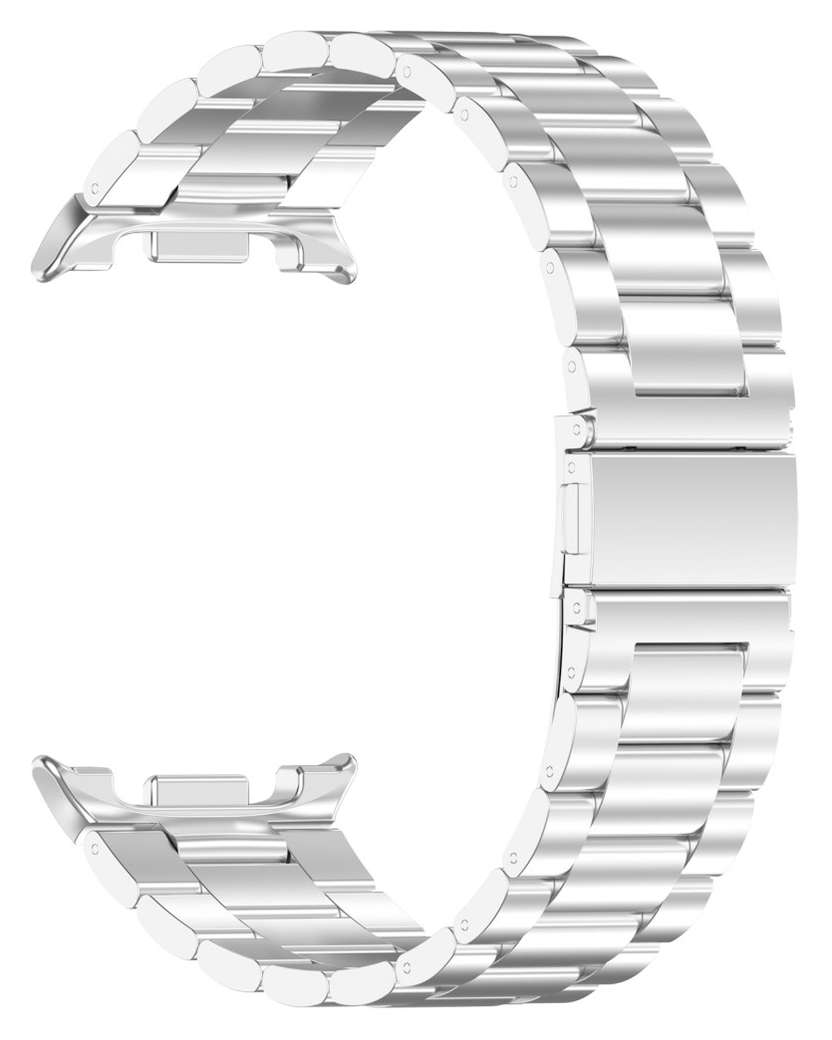 Universeel Smartwatch 20MM Bandje - Hoogwaardig Staal - met Schakels - Zilver afbeelding 5