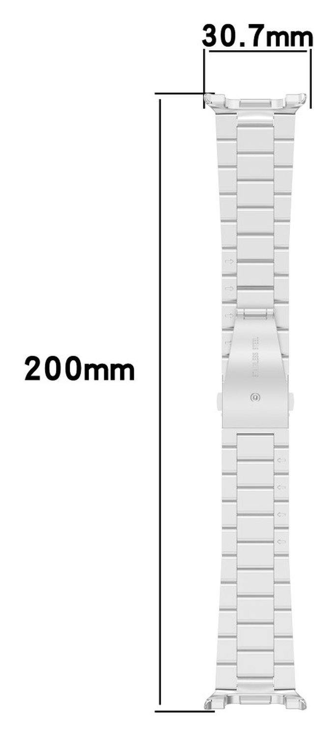 Universeel Smartwatch 20MM Bandje - Hoogwaardig Staal - met Schakels - Zilver afbeelding 8