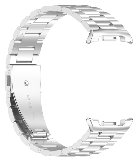 Universeel Smartwatch 20MM Bandje - Hoogwaardig Staal - met Schakels - Zilver afbeelding 2