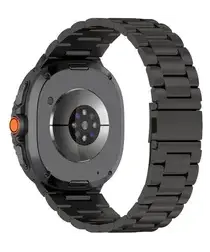 Universeel Smartwatch 20MM Bandje - Hoogwaardig Staal - met Schakels - Zwart afbeelding