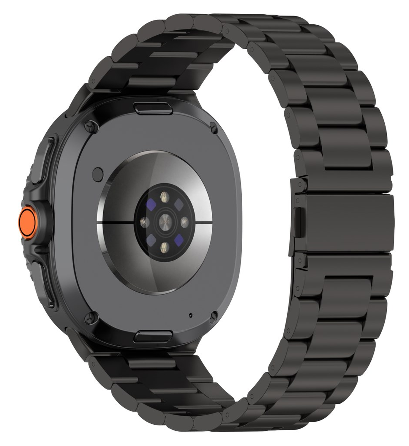 Universeel Smartwatch 20MM Bandje - Hoogwaardig Staal - met Schakels - Zwart afbeelding 1