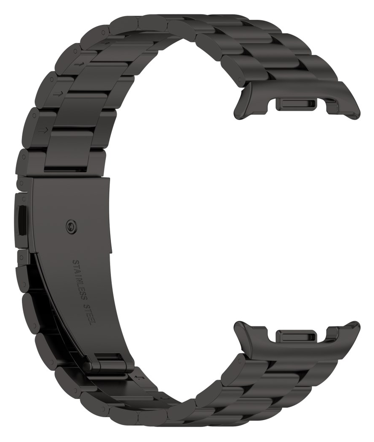 Universeel Smartwatch 20MM Bandje - Hoogwaardig Staal - met Schakels - Zwart afbeelding 3